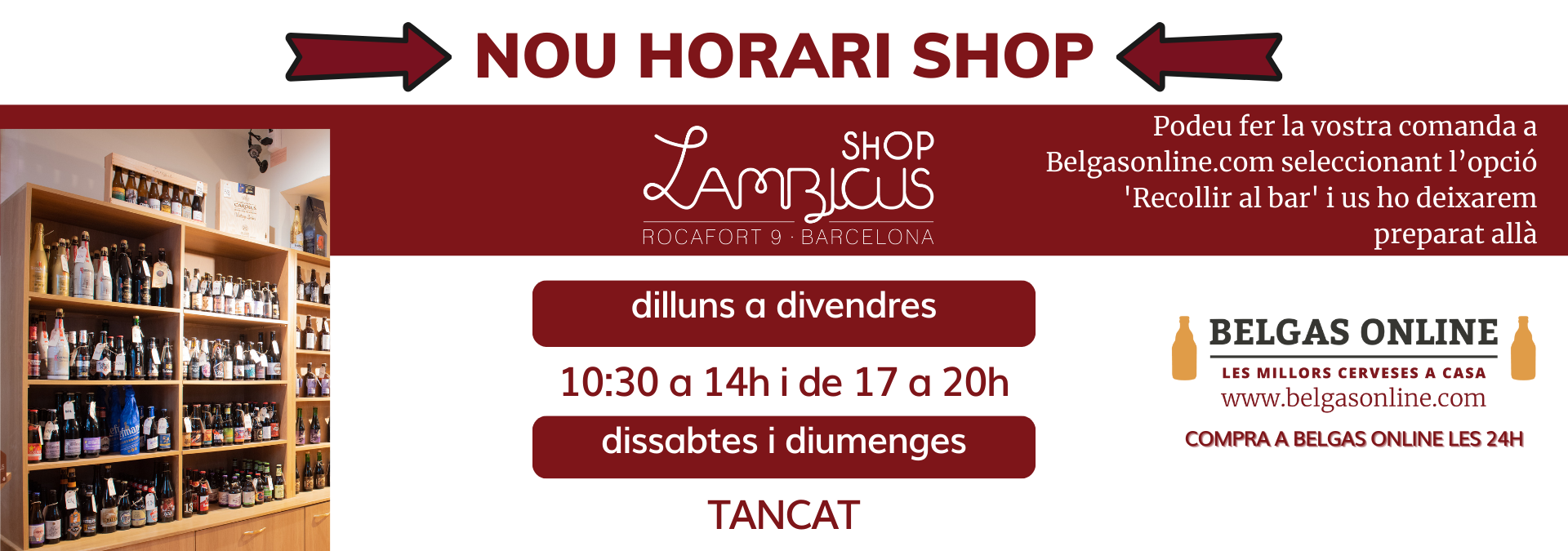 Nou horari Shop