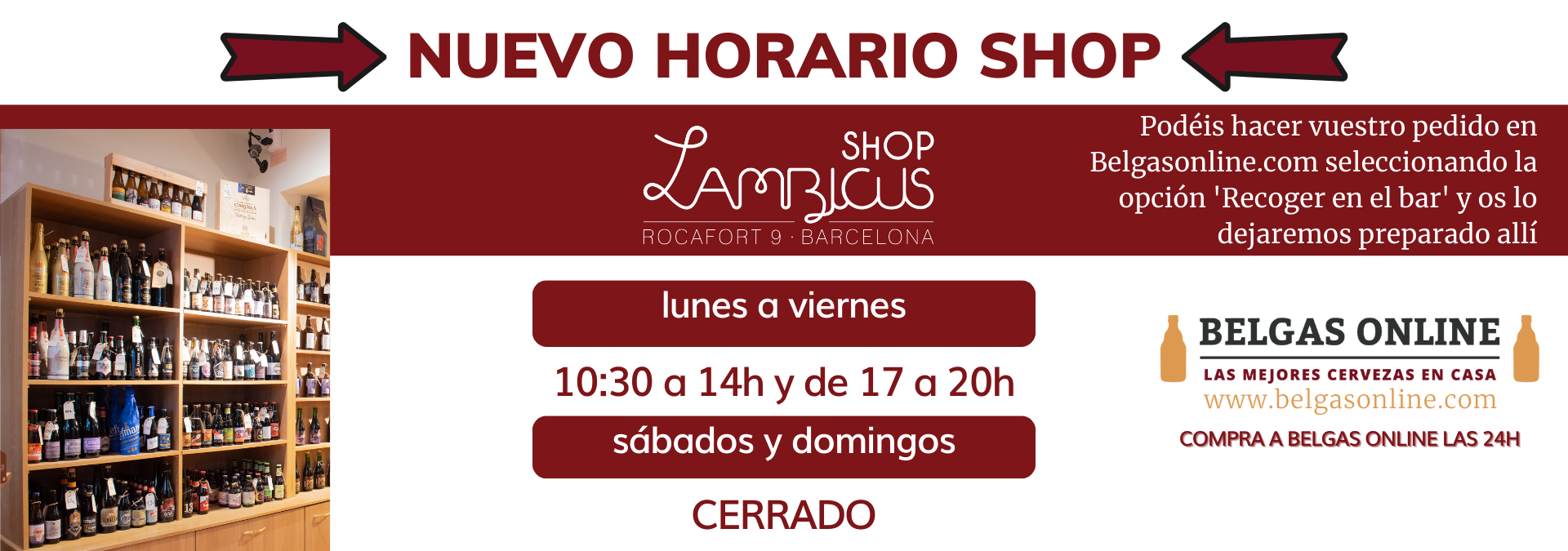 NUEVO HORARIO SHOP